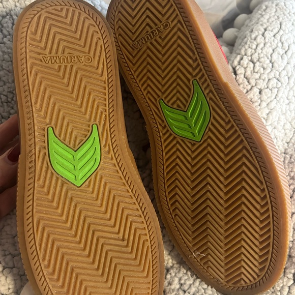 Cariuma Red suede Sneakers with White Accents - Picture 5 of 9